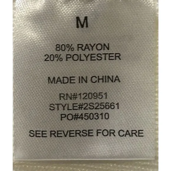 Pink Rose Women’s M Ivory V-Neck Dolman Long Sleeve Soft Comfort Knit Sweater - Picture 4 of 5